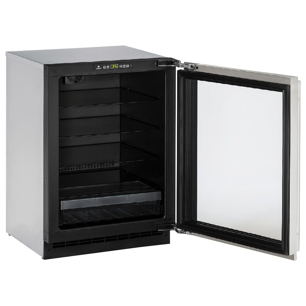 U-Line 4.9 Cu. Ft. 24&quot; Beverage Center Glass Door in Stainless Steel, , large
