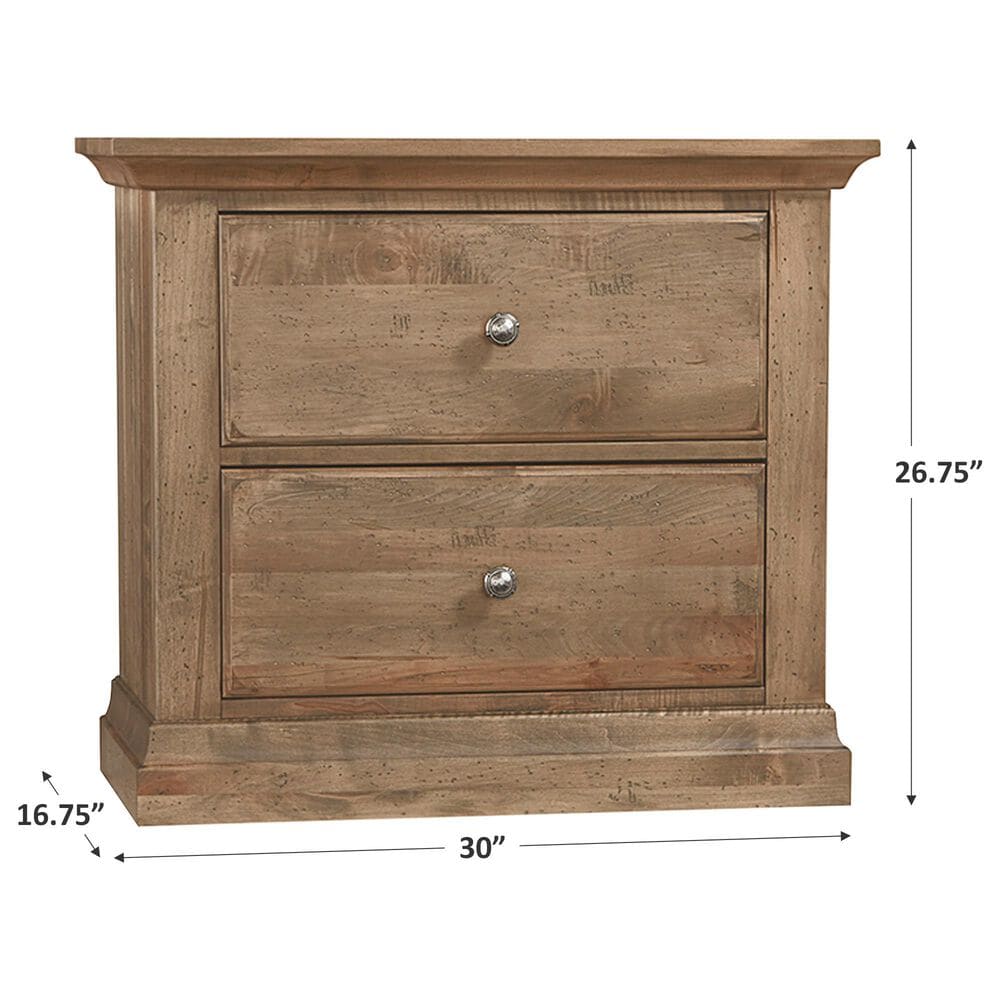 Viceray Collections Carlisle 2-Drawer Nightstand in Warm Natural, , large