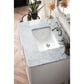 James Martin Vanities Athens 30" Single Bathroom Vanity in Glossy White with 3 cm Carrara White Marble Top and Rectangular Sink, , large