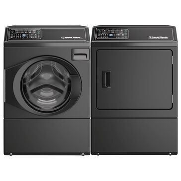 Speed Queen 3.5 Cu. Ft. Left-Hinged Front Load Washer and 7.0 Cu. Ft. Electric Dryer Laundry Pair in Matte Black, , large