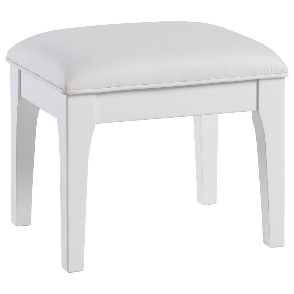Millenium Chalanna Vanity Stool in Bright White, , large