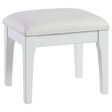 Millenium Chalanna Vanity Stool in Bright White, , large