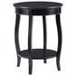 Linon Home Decor Rainbow Round Side Table in Black, , large