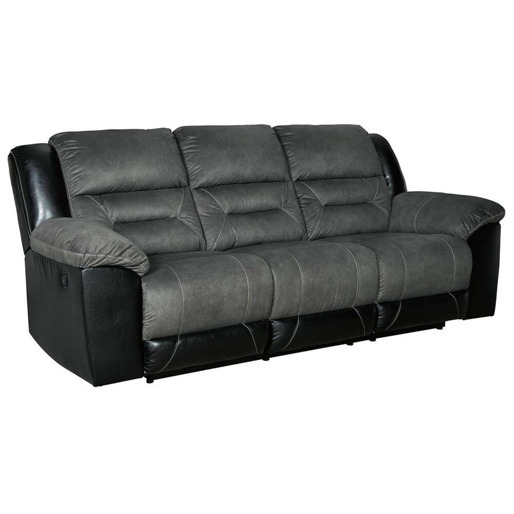 Signature Design by Ashley Earhart Manual Reclining Sofa in Slate, , large