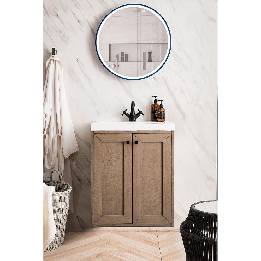 James Martin Chianti 24" Single Bathroom Vanity in Whitewashed Walnut