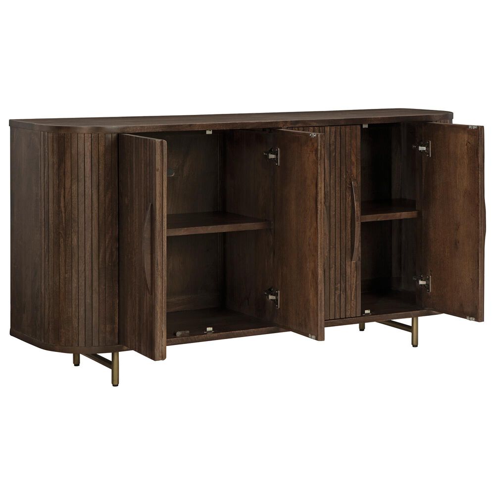 Ashley Amickly 68&quot; Accent Cabinet in Dark Brown, , large