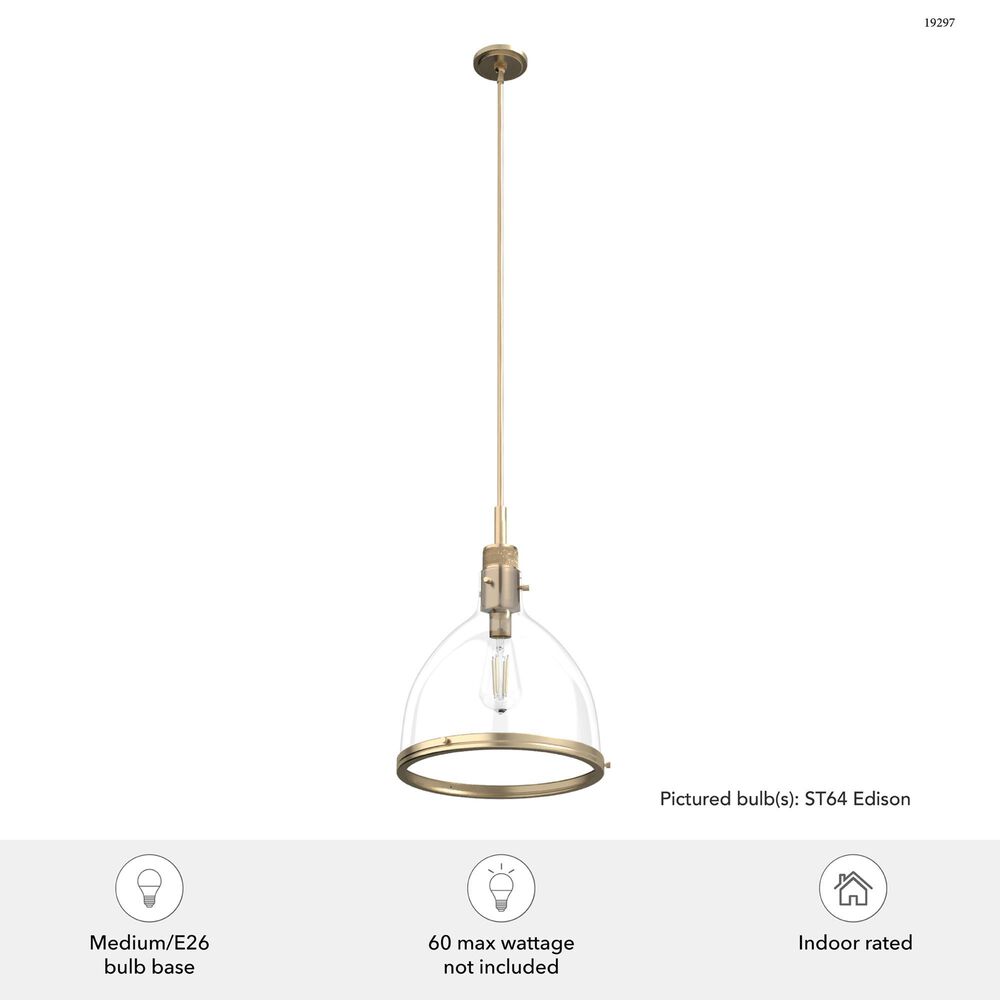 Hunter Van Nuys 16&quot; 1-Light Pendant in Alturas Gold, , large