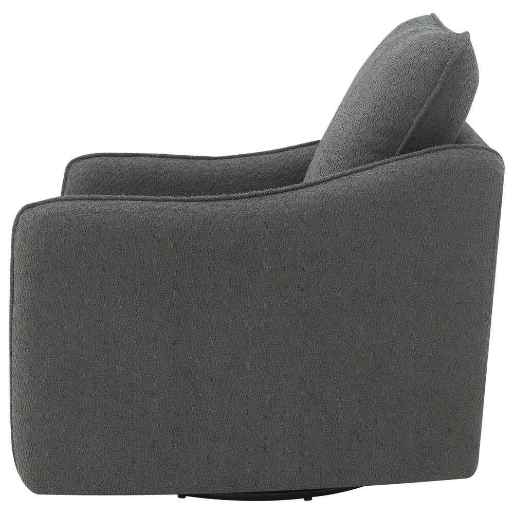 Pacific Landing Madia Swivel Glider Chair in Charcoal Grey, , large