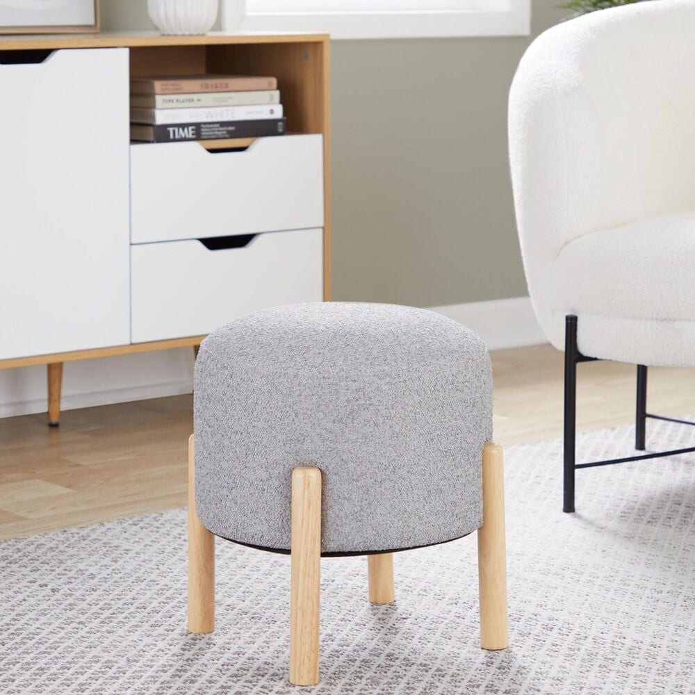 Lumisource Michelle Terry Ottoman in Light Grey, , large