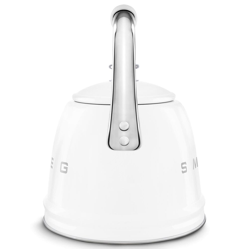 SMEG 2.3L 50&#39;s Style Stovetop Whistling Kettle in White, , large