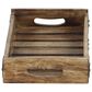 Maple and Jade Farmhouse Wood Slat Tray in Brown (Set of 3), , large