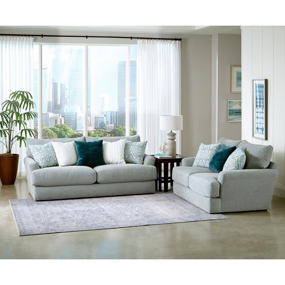 Catnapper Howell Stationary Loveseat in Seafoam, , large