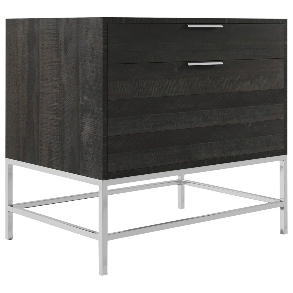 Bernhardt Coleman 2-Drawer Lateral File in Gray Mist and Black, , large