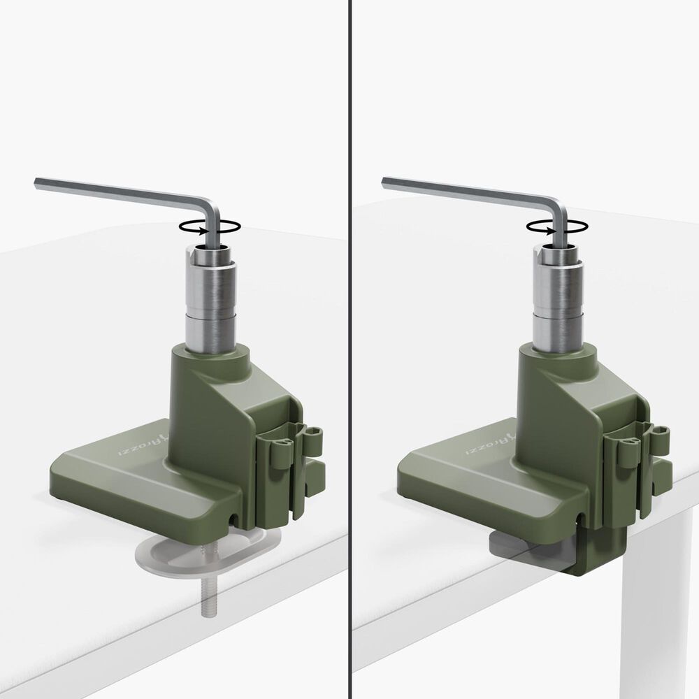 Arozzi Alzare Neo Single Gas Spring Monitor Arm in Forest Green, , large