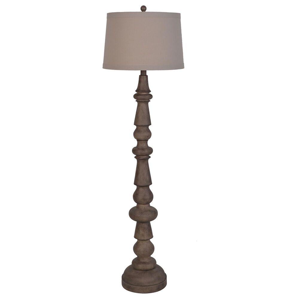 Lamps Per Se 61" Polyresin Floor Lamp in Dark Brown, , large