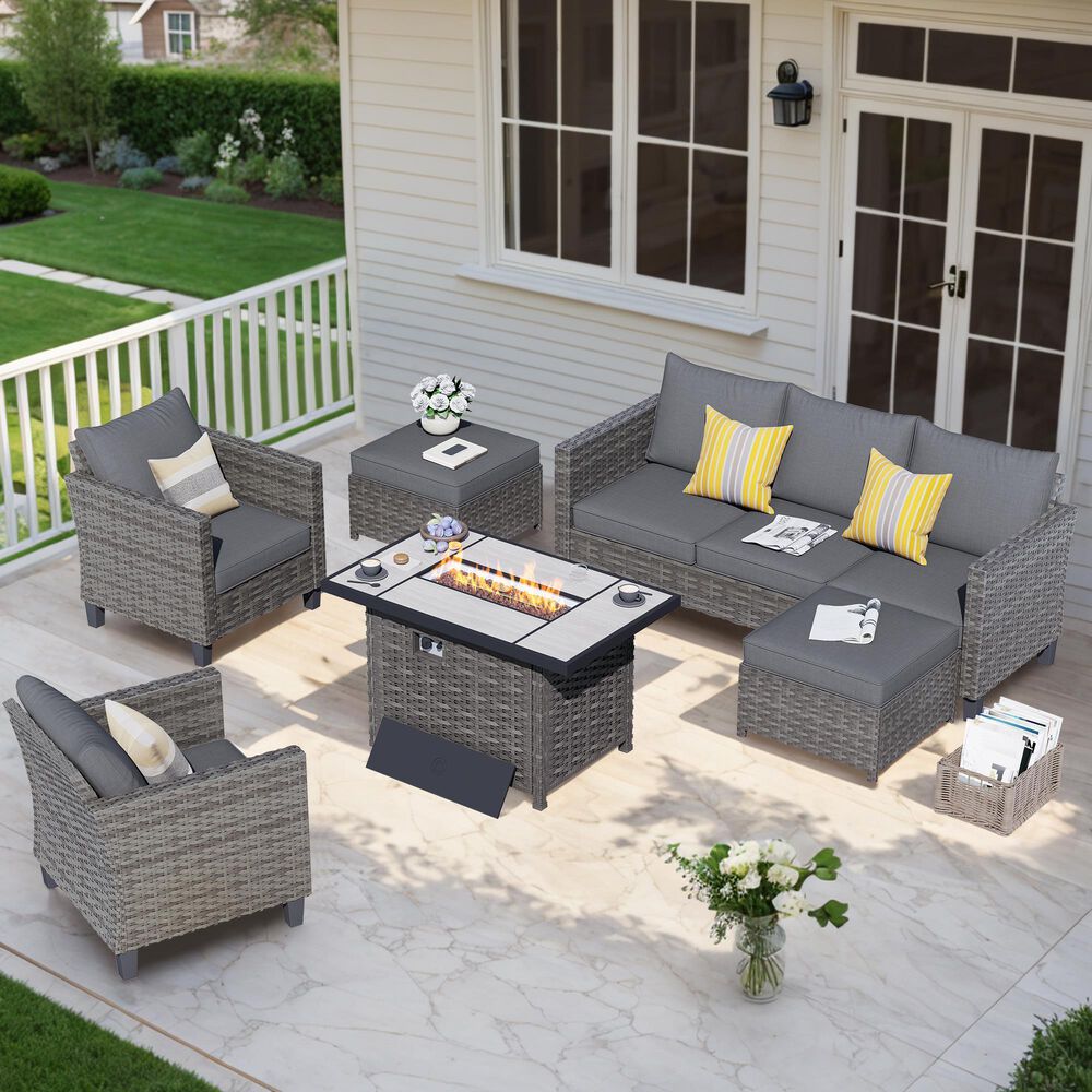 HOMLUX 6-Piece Outdoor Furniture Set  in Dark Gray, , large