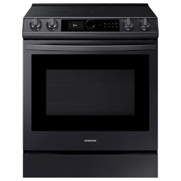 Samsung 6.3 Cu. Ft. Front Control Slide-in Electric Range with Smart Dial, Air Fry and Wi-Fi in Black Stainless Steel, , large