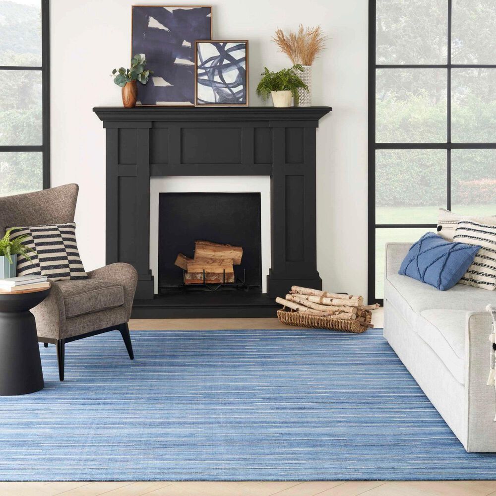 Nourison Interweave 9&#39; x 12&#39; Denim Area Rug, , large