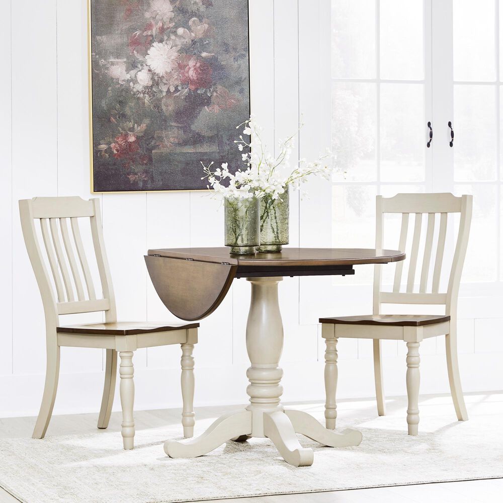 Ashley Wirloni Side Chair in Antique White and Brown, , large