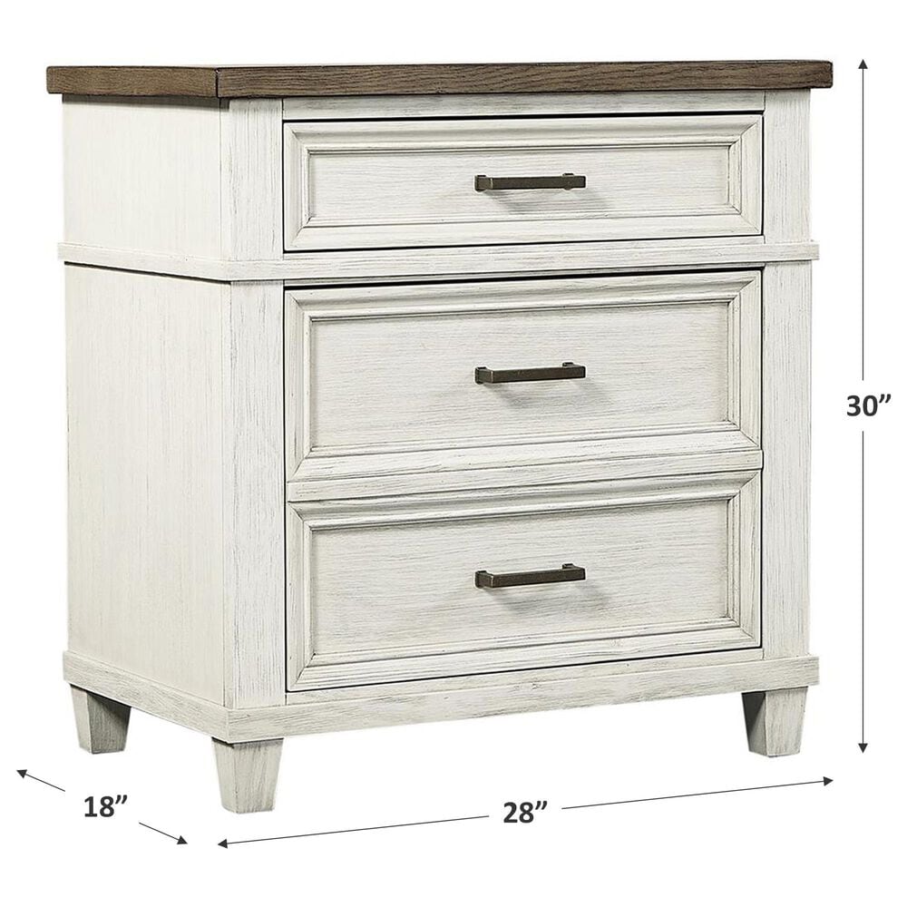 Riva Ridge Caraway 2-Drawer Nightstand in Aged Ivory, , large