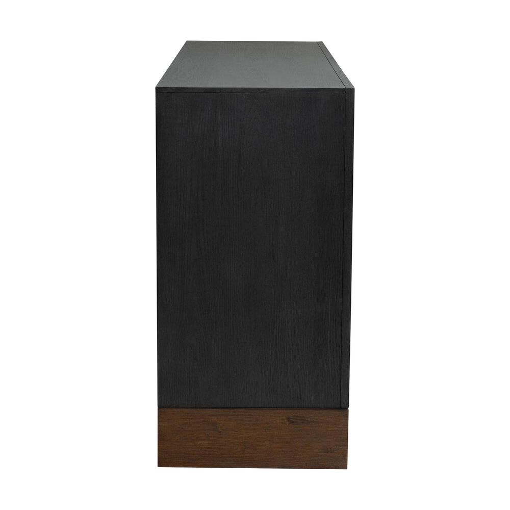 Flexsteel Waterfall 3-Drawer Buffet in Deep Ebony and Dark Brown, , large