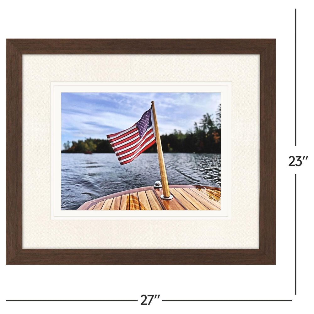 Paragon 23" x 27" Peaceful Lake Wall Art Set in Brown (Set of 4), , large