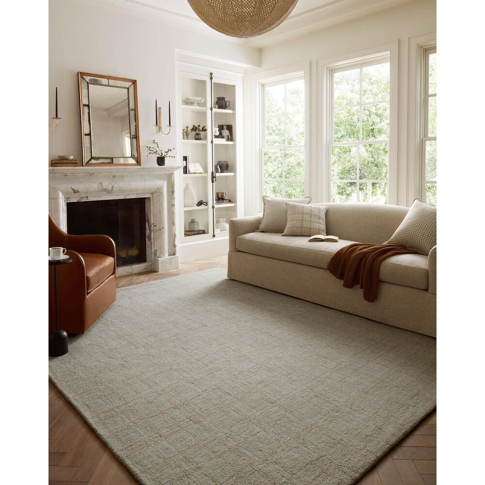 Chris Loves Julia x Loloi Polly 7&#39;9&quot; x 9&#39;9&quot; Fog and Wheat Area Rug, , large