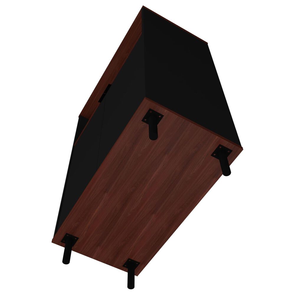 Dayton Mosholu 3-Shelf Accent Cabinet in Black/Nut Brown, , large