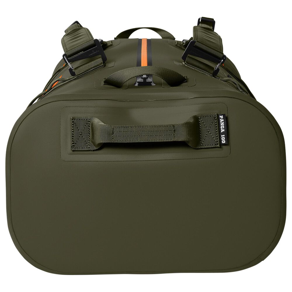 YETI Panga 100L Waterproof Duffel in Olive and King Crab Orange, , large