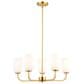 Vaxcel International Co. Ltd. Shelby 5-Light Chandelier in Natural Brass, , large
