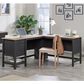 Sauder Cottage Road L-Shaped Desk in Raven Oak and Lintel Oak, , large