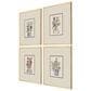 Paragon 18" x 20" Floral Sketch Wall Art in Blue (Set of 4), , large