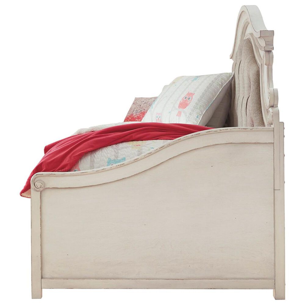 Signature Design by Ashley Realyn Twin Daybed in Chipped White and Brown, , large