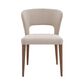 Monroe Rose Curved Open Back Side Chair in Walnut, , large
