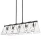 Golden Lighting Serenity 5-Light Linear Pendant in Matte Black, , large