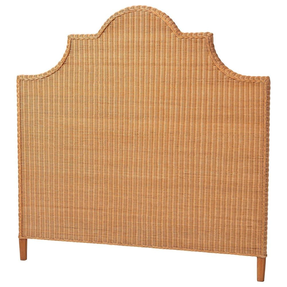 Baxton Studio Melanie Queen Standalone Headboard in Light Honey, , large