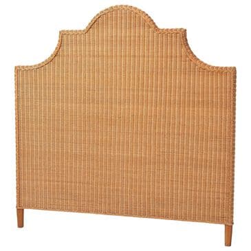 Baxton Studio Melanie Queen Standalone Headboard in Light Honey, , large