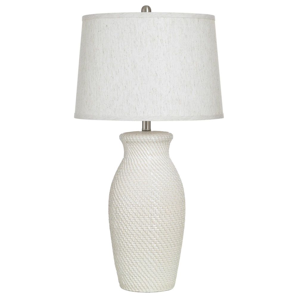 Flair Industries 32" Ceramic Table Lamp in Novac Cream, , large