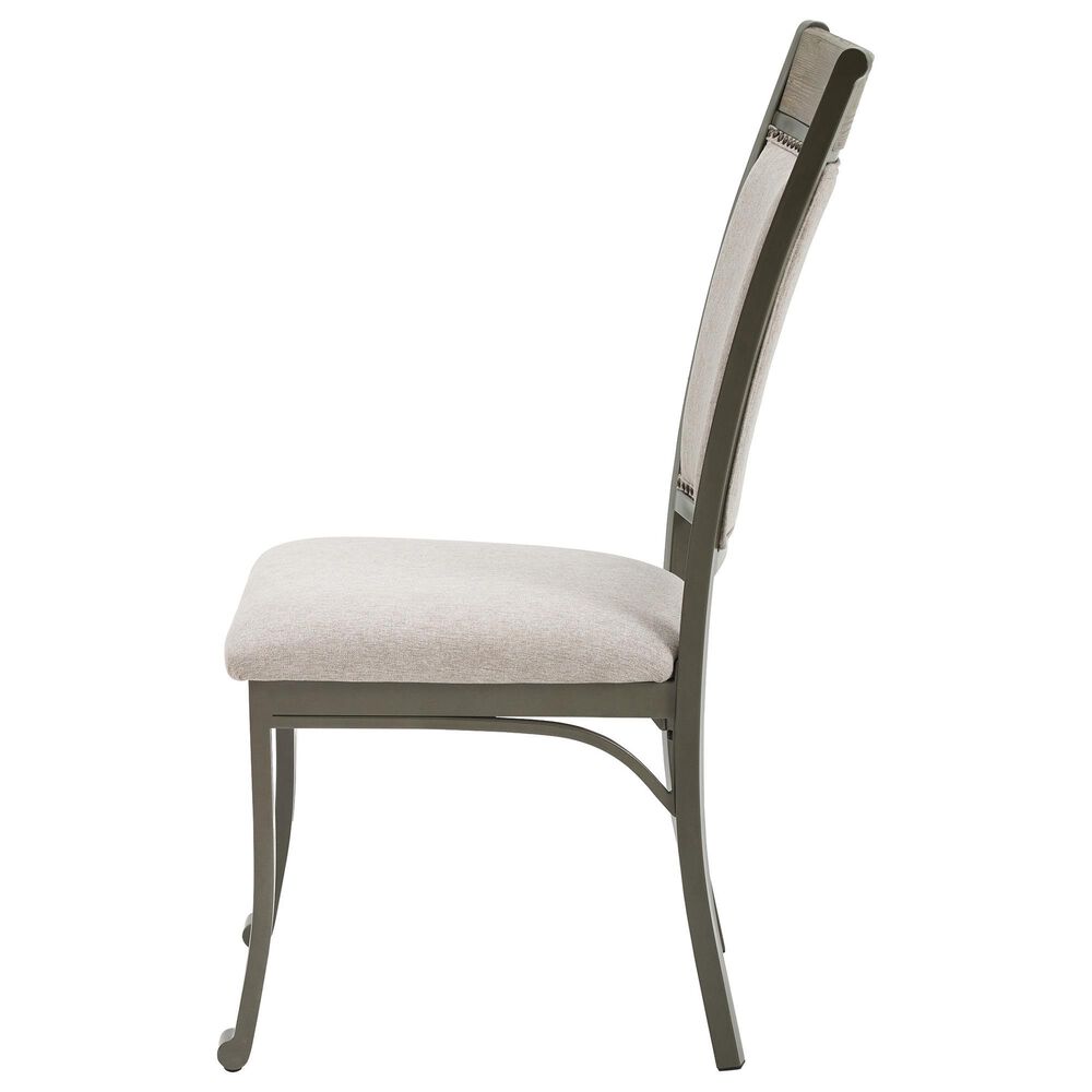 Linon Home Decor Franklin Side Chair in Warm Pewter and Grey, , large