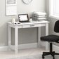 HOMLUX 39" Writing Desk with Drawer in White, , large