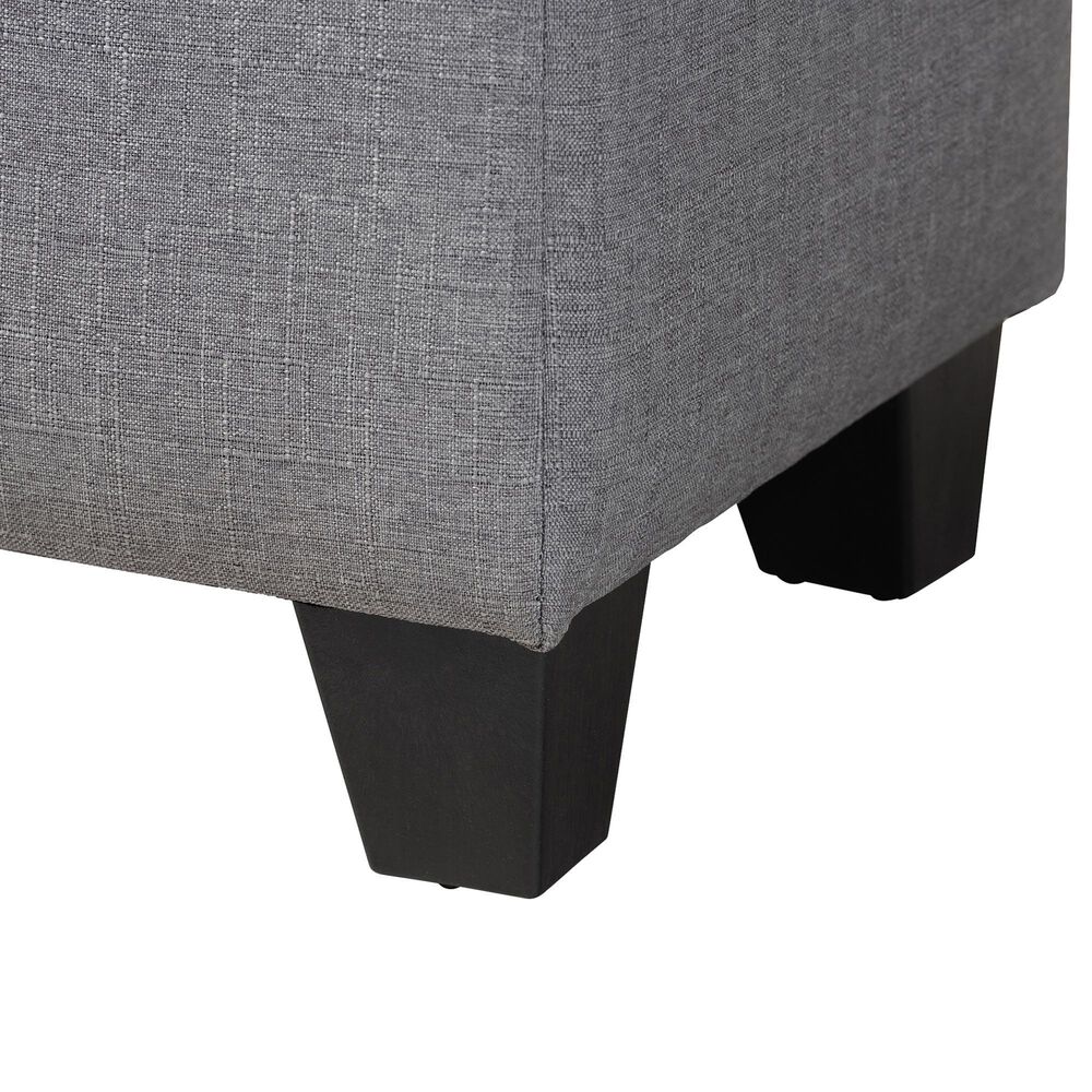 Baxton Studio Fera Storage Ottoman in Gray, , large