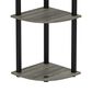 HOMLUX Turn-N-Tube 3-Tier Corner Bookshelf in French Oak and Black, , large
