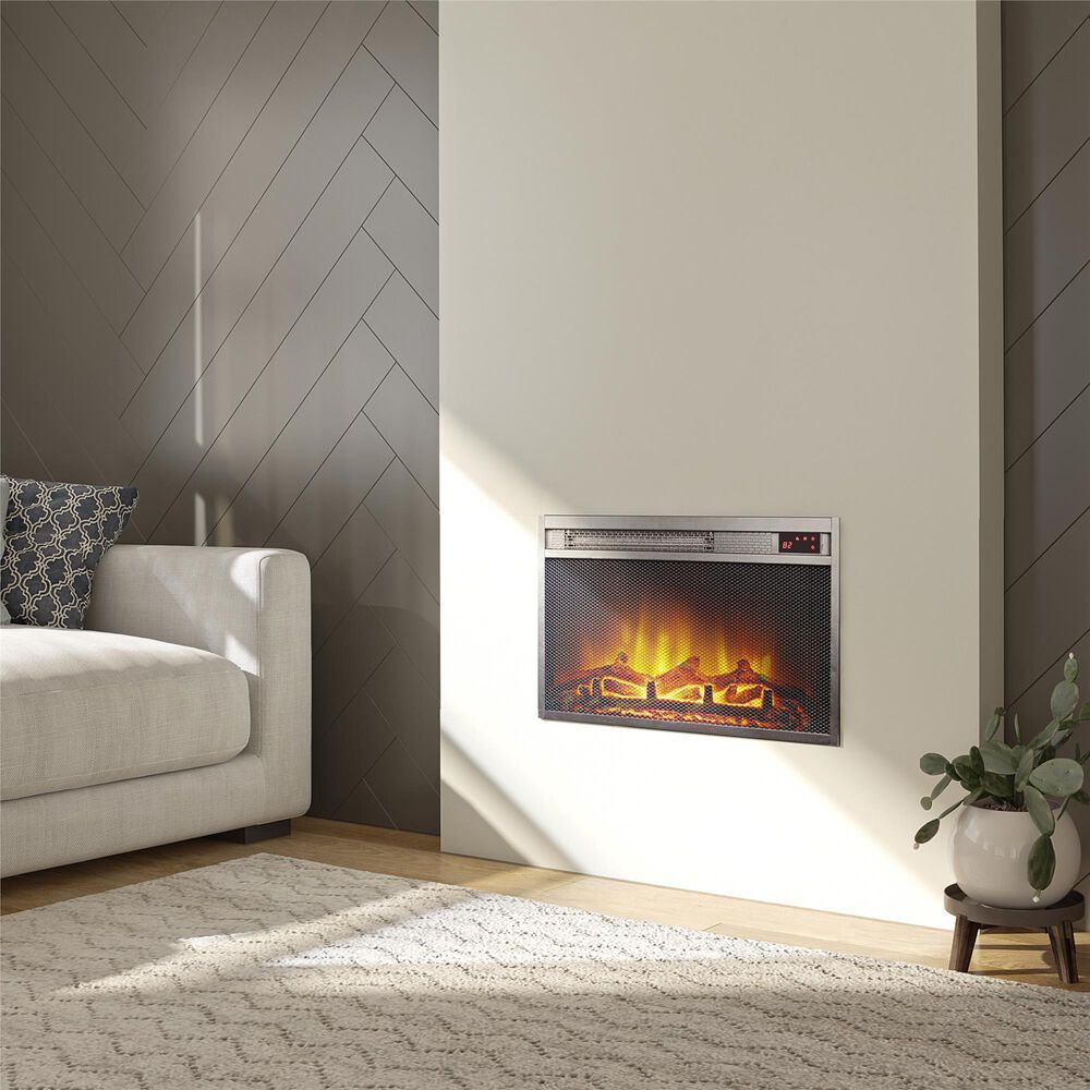 DHP 23&quot; x 14&quot; Electric Fireplace in Black, , large