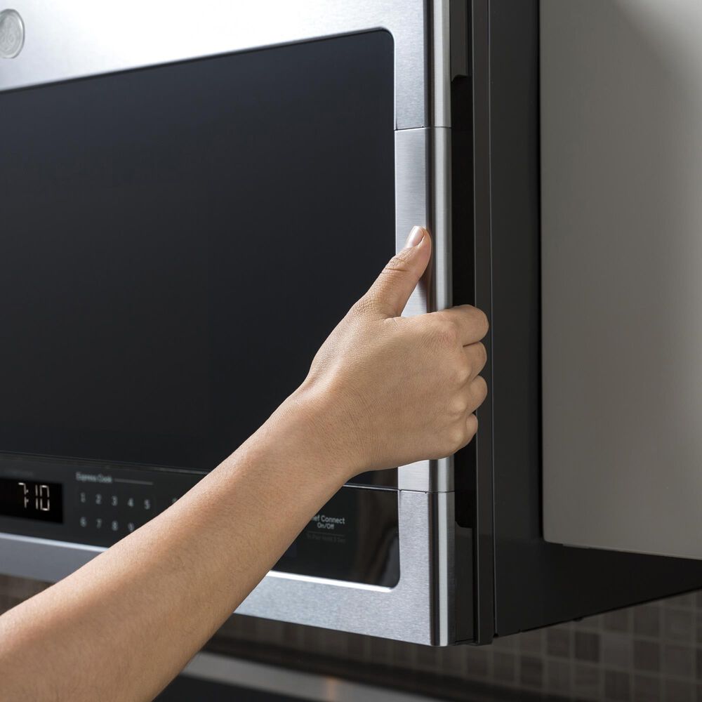 GE Profile 5.6 Cu. Ft. Smart Free-Standing Gas Range and 2.1 Cu. Ft. Over-the-Range Sensor Microwave Oven in Fingerprint Resistant Stainless Steel, , large