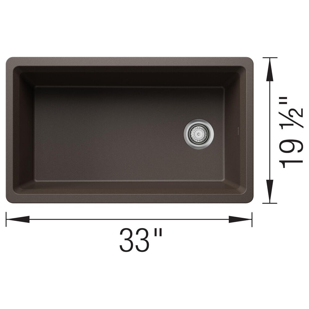 Blanco Inteos 33&quot; Undermount Single Bowl Kitchen Sink in Cafe, , large