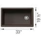 Blanco Inteos 33" Undermount Single Bowl Kitchen Sink in Cafe, , large