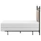 Richlands Furniture Ashley King Poster Panel Metal and Upholstered Bed in Brown and Rustic Brown, , large