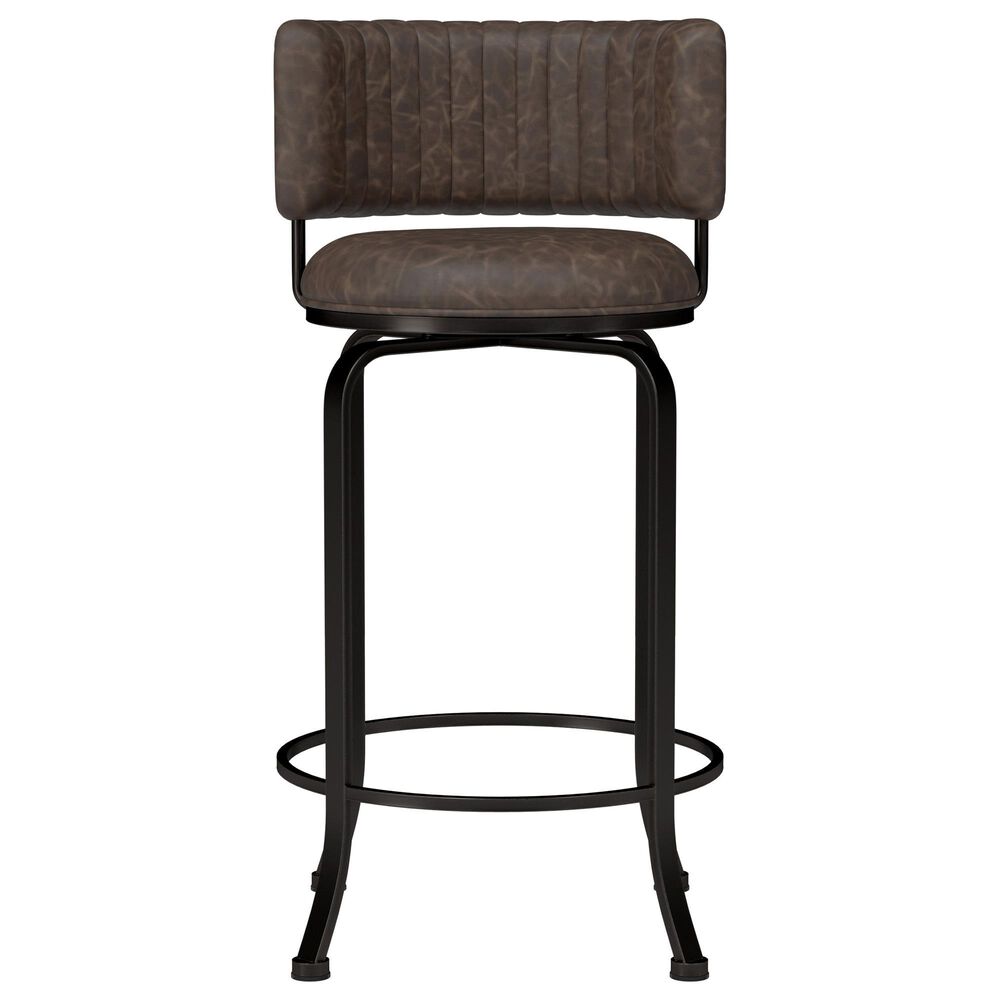 Hillsdale Direct Ship Northgate Commercial Grade Swivel Bar Height Stool in Brown, , large
