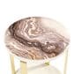 Vista Haus Ariana Chairside End Table in Gold and White, , large