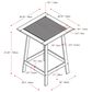 CorLiving Miramar 5-Piece Patio Pub Table Set in White, , large